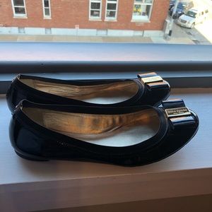 EUC Kate Spade Black "Tock" Ballet Flats w/ Bows